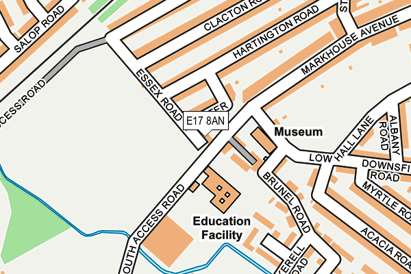 E17 8AN map - OS OpenMap – Local (Ordnance Survey)
