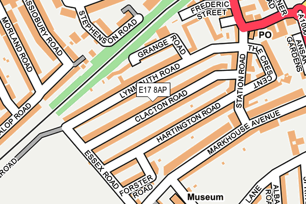 E17 8AP map - OS OpenMap – Local (Ordnance Survey)