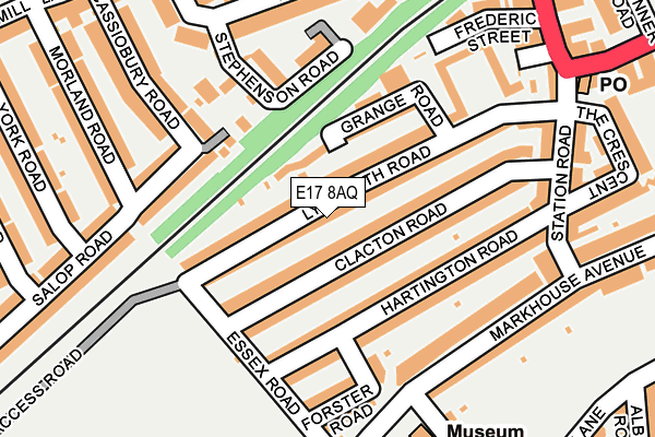 E17 8AQ map - OS OpenMap – Local (Ordnance Survey)
