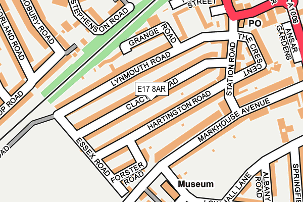 E17 8AR map - OS OpenMap – Local (Ordnance Survey)