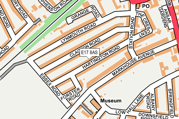 E17 8AS map - OS OpenMap – Local (Ordnance Survey)