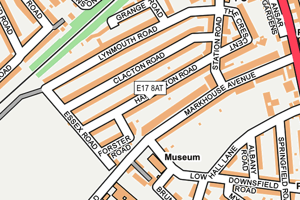 E17 8AT map - OS OpenMap – Local (Ordnance Survey)