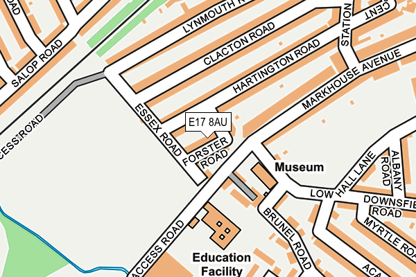 E17 8AU map - OS OpenMap – Local (Ordnance Survey)