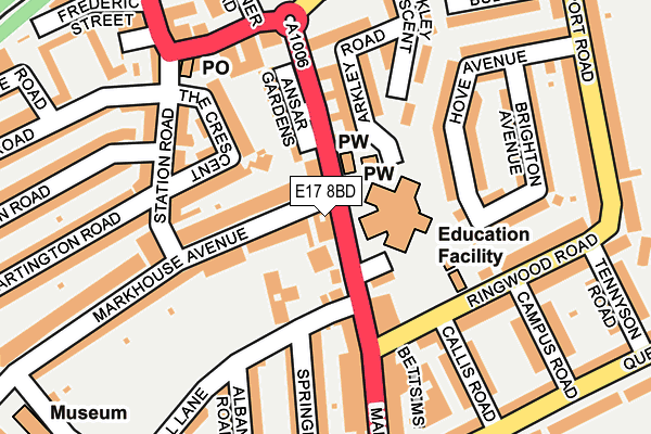 E17 8BD map - OS OpenMap – Local (Ordnance Survey)