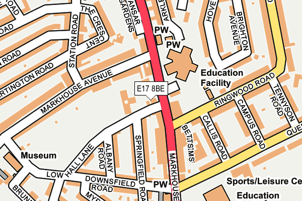 E17 8BE map - OS OpenMap – Local (Ordnance Survey)