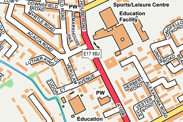 E17 8BJ map - OS OpenMap – Local (Ordnance Survey)