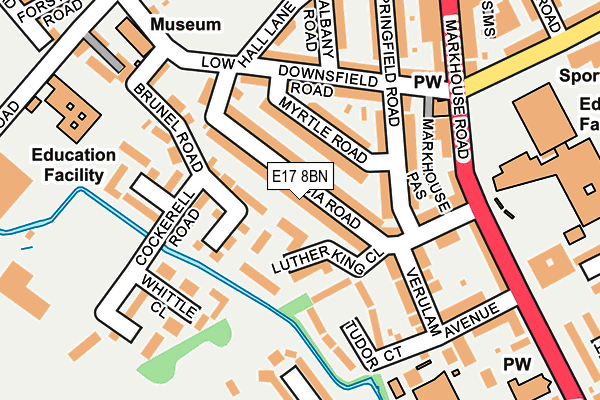 E17 8BN map - OS OpenMap – Local (Ordnance Survey)