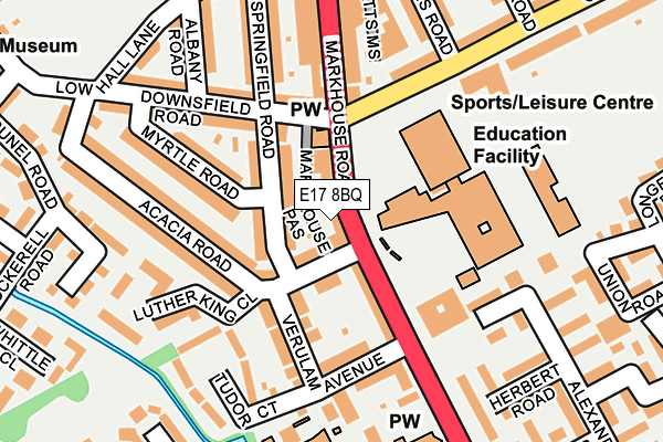 E17 8BQ map - OS OpenMap – Local (Ordnance Survey)