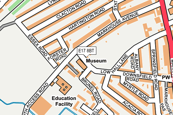 E17 8BT map - OS OpenMap – Local (Ordnance Survey)