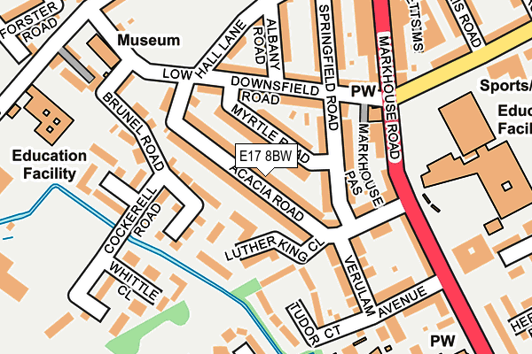 E17 8BW map - OS OpenMap – Local (Ordnance Survey)