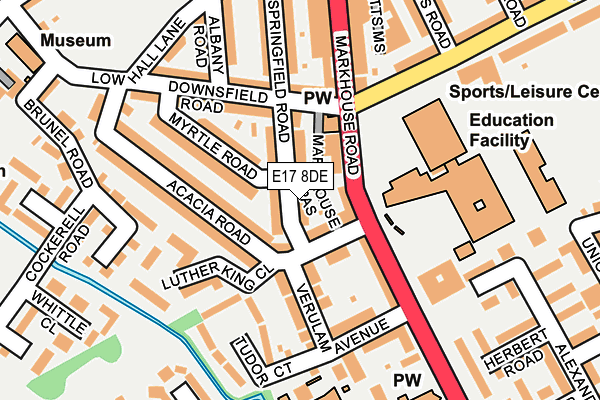 E17 8DE map - OS OpenMap – Local (Ordnance Survey)