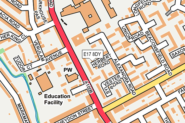 E17 8DY map - OS OpenMap – Local (Ordnance Survey)