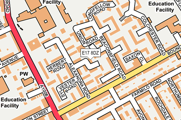 E17 8DZ map - OS OpenMap – Local (Ordnance Survey)