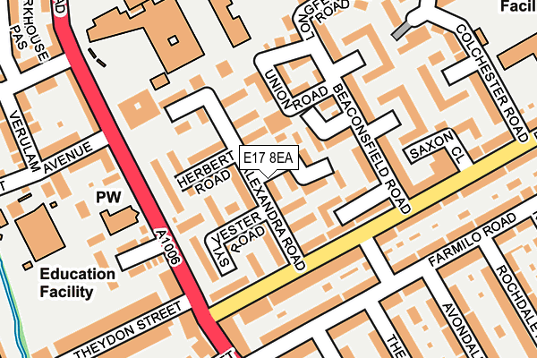 E17 8EA map - OS OpenMap – Local (Ordnance Survey)