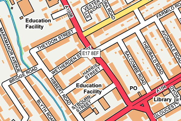 E17 8EF map - OS OpenMap – Local (Ordnance Survey)