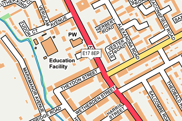 E17 8EP map - OS OpenMap – Local (Ordnance Survey)