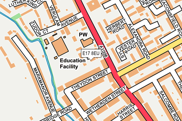 E17 8EU map - OS OpenMap – Local (Ordnance Survey)