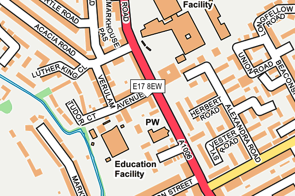E17 8EW map - OS OpenMap – Local (Ordnance Survey)