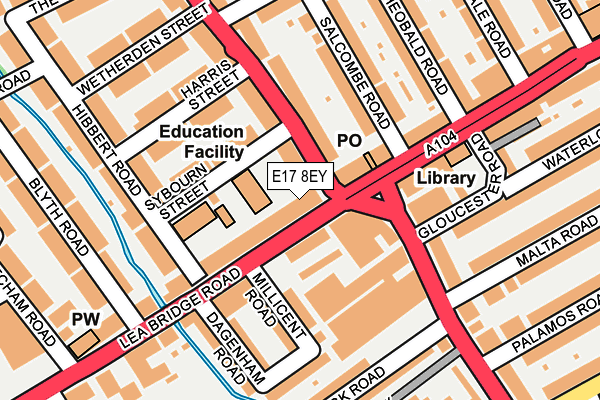 E17 8EY map - OS OpenMap – Local (Ordnance Survey)
