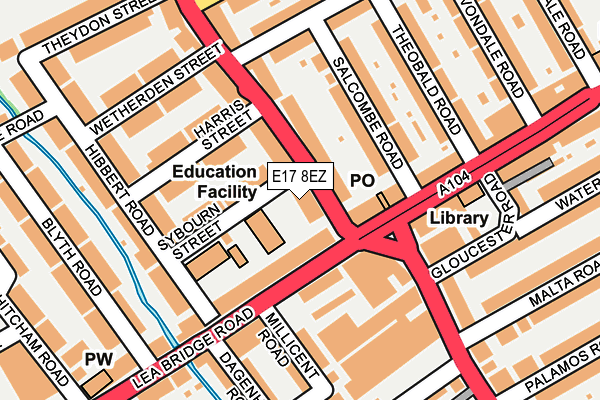 E17 8EZ map - OS OpenMap – Local (Ordnance Survey)