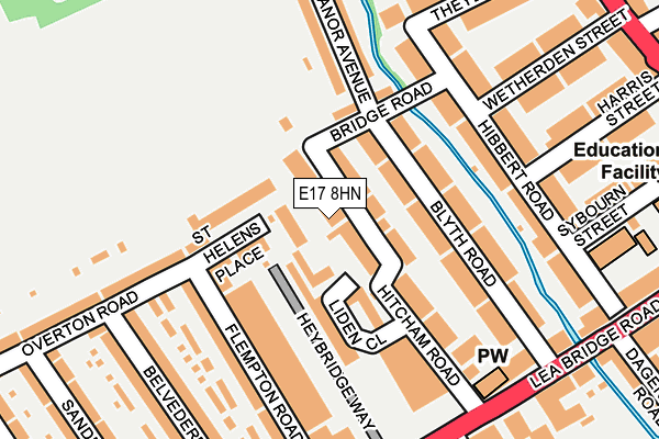 E17 8HN map - OS OpenMap – Local (Ordnance Survey)
