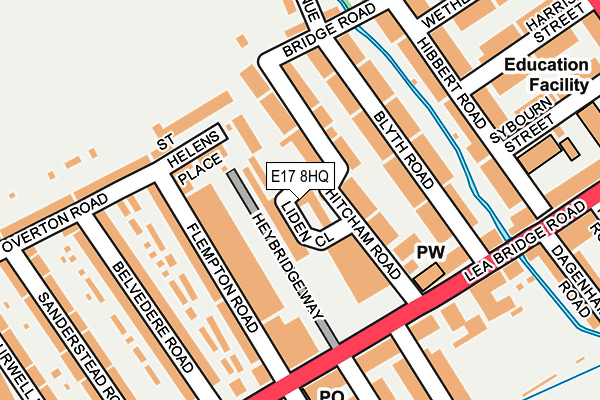 E17 8HQ map - OS OpenMap – Local (Ordnance Survey)