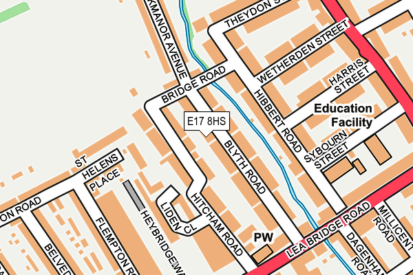E17 8HS map - OS OpenMap – Local (Ordnance Survey)