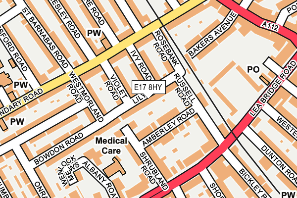 E17 8HY map - OS OpenMap – Local (Ordnance Survey)