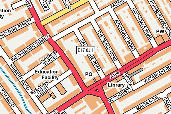 E17 8JH map - OS OpenMap – Local (Ordnance Survey)