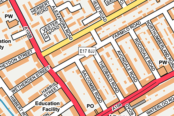 E17 8JJ map - OS OpenMap – Local (Ordnance Survey)