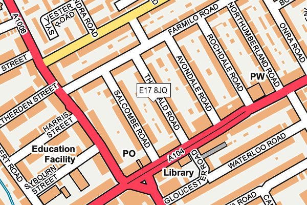 E17 8JQ map - OS OpenMap – Local (Ordnance Survey)