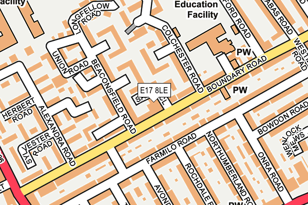 E17 8LE map - OS OpenMap – Local (Ordnance Survey)