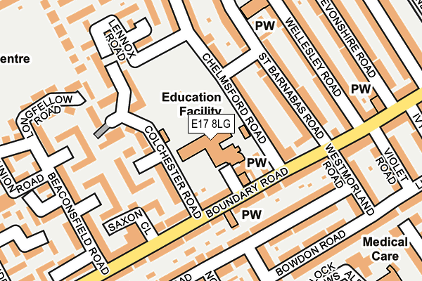 E17 8LG map - OS OpenMap – Local (Ordnance Survey)