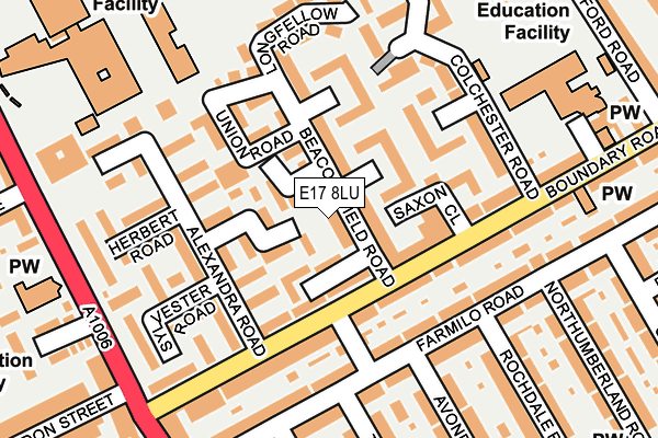 E17 8LU map - OS OpenMap – Local (Ordnance Survey)