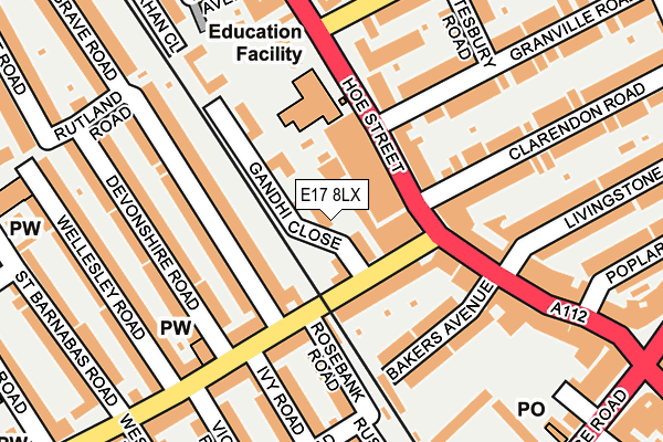 E17 8LX map - OS OpenMap – Local (Ordnance Survey)