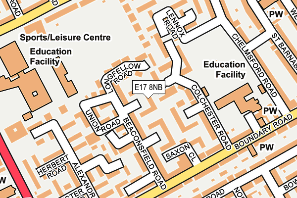 E17 8NB map - OS OpenMap – Local (Ordnance Survey)