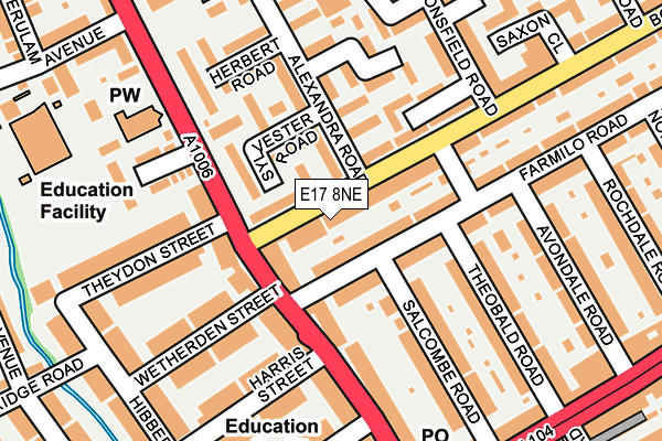 E17 8NE map - OS OpenMap – Local (Ordnance Survey)