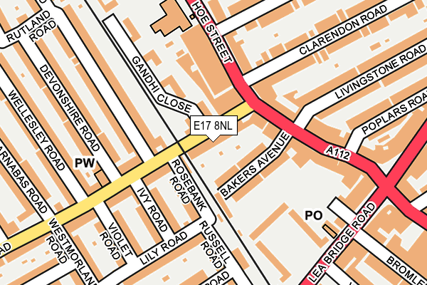E17 8NL map - OS OpenMap – Local (Ordnance Survey)