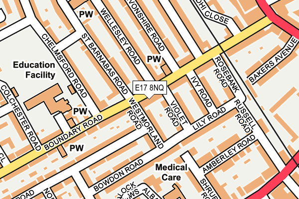 E17 8NQ map - OS OpenMap – Local (Ordnance Survey)