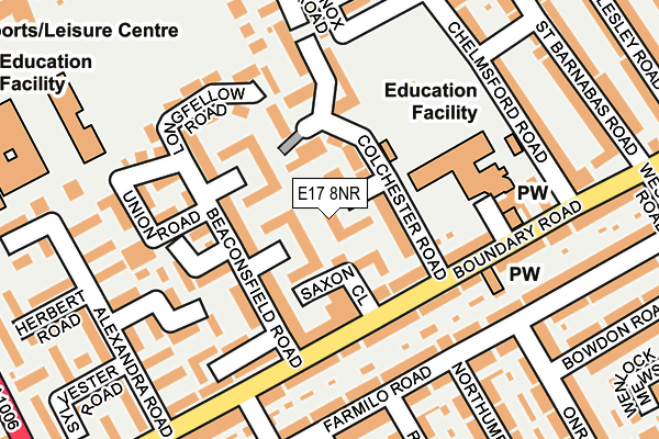 E17 8NR map - OS OpenMap – Local (Ordnance Survey)