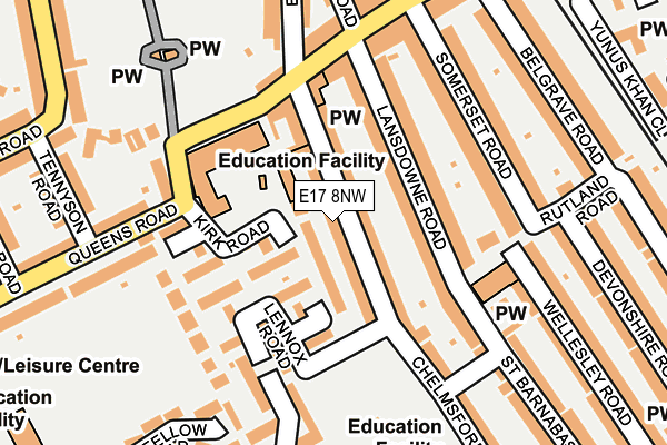 E17 8NW map - OS OpenMap – Local (Ordnance Survey)