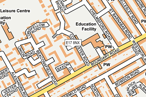 E17 8NX map - OS OpenMap – Local (Ordnance Survey)