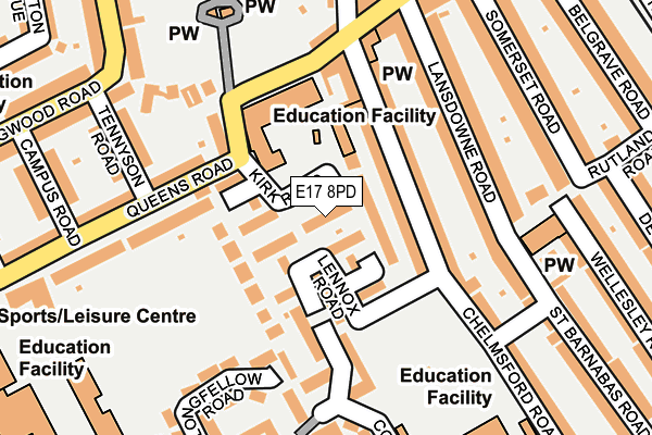 E17 8PD map - OS OpenMap – Local (Ordnance Survey)
