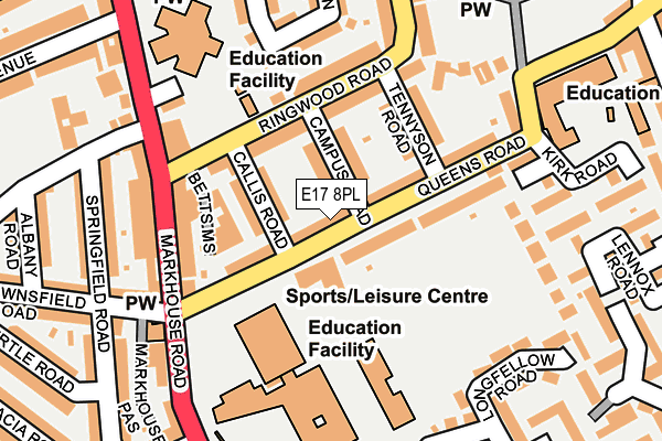 E17 8PL map - OS OpenMap – Local (Ordnance Survey)