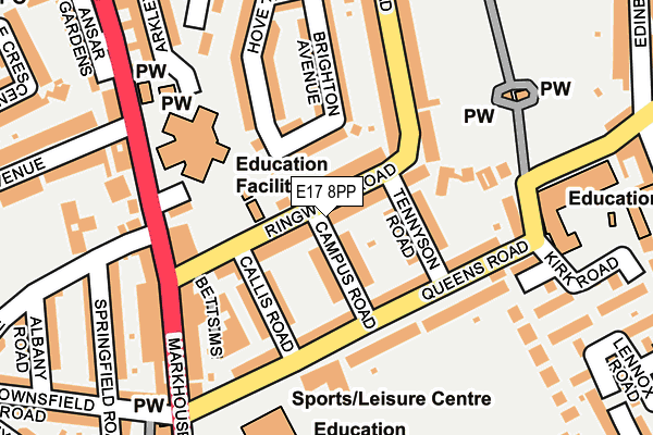 E17 8PP map - OS OpenMap – Local (Ordnance Survey)