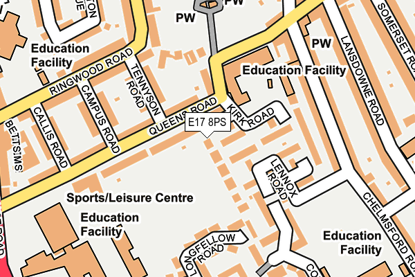 E17 8PS map - OS OpenMap – Local (Ordnance Survey)