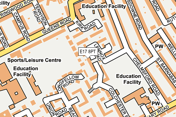 E17 8PT map - OS OpenMap – Local (Ordnance Survey)
