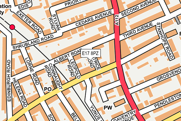 E17 8PZ map - OS OpenMap – Local (Ordnance Survey)