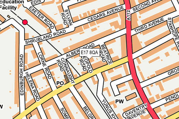 E17 8QA map - OS OpenMap – Local (Ordnance Survey)