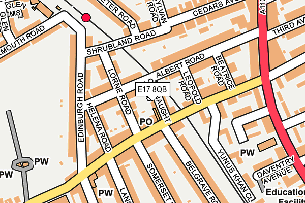 E17 8QB map - OS OpenMap – Local (Ordnance Survey)